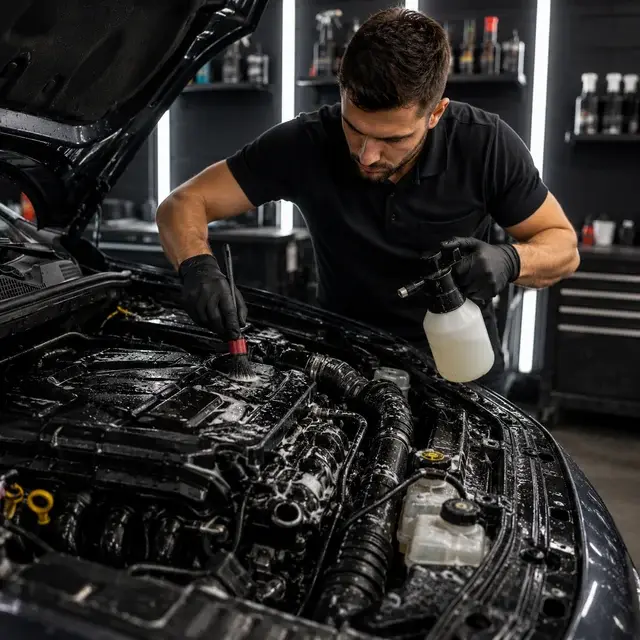 Limpieza de vano motor